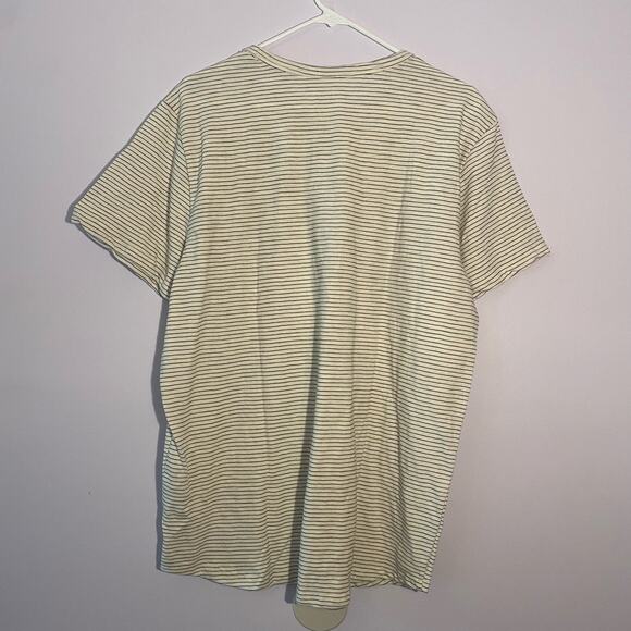 Marine Layer Men's size‎ Large XL White Black Stripe Short Sleeve Basic T-Shirt - Picture 6 of 8
